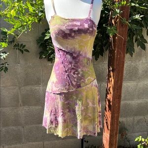 Wild Fable Purple and Yellow Mini Dress